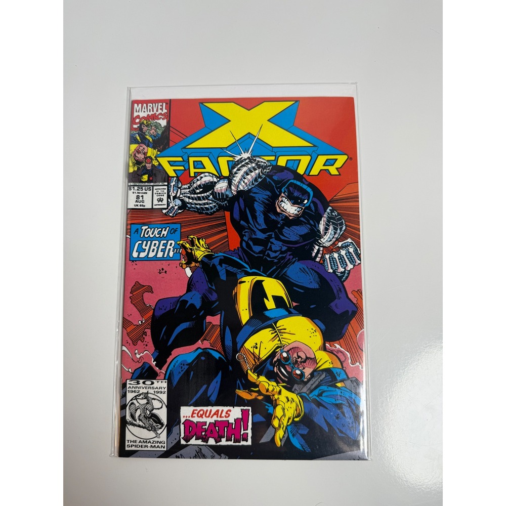 Marvel X-Factor #81 1992 Cyber Strong Guy 30th Anniversary Spiderman Logo Comic